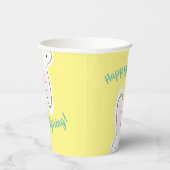Happy Oaster Happy Spring gelb niedlicher Hase lus Pappbecher (Rechts)