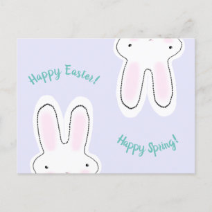Happy Oaster Happy Spring lilac niedlicher lustige Postkarte