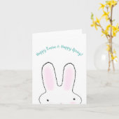 Happy Oaster Happy Spring niedlich Ostersonne Brau Karte (Gelbe Blume)