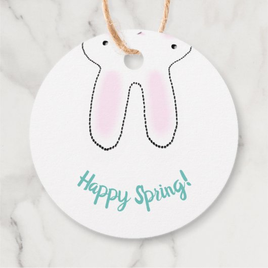 Happy Oaster Happy Spring niedlich Ostersonne lust Geschenkanhänger (Rückseite)