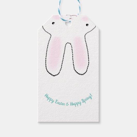 Happy Oaster Happy Spring niedlich Ostersonne lust Geschenkanhänger (Vorderseite)