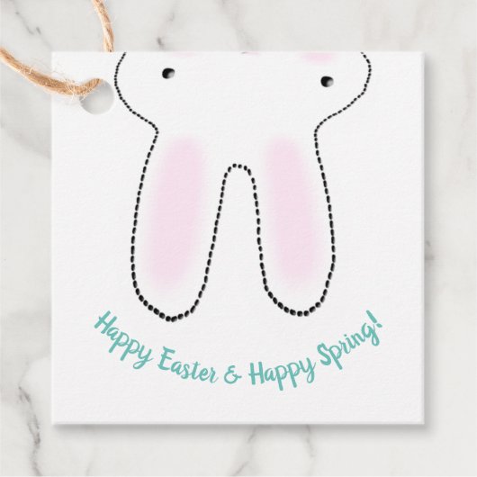 Happy Oaster Happy Spring niedlich Ostersonne lust Geschenkanhänger (Vorderseite)