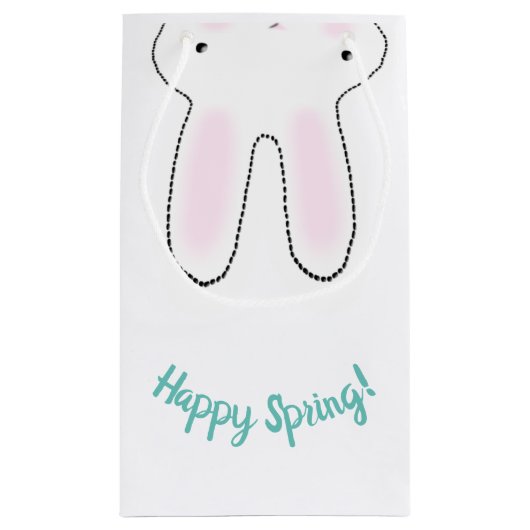 Happy Oaster Happy Spring niedlich Ostersonne lust Kleine Geschenktüte (Rückseite)