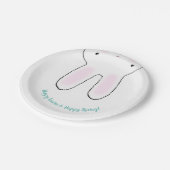 Happy Oaster Happy Spring niedlich Ostersonne lust Pappteller (Schrägansicht)