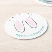 Happy Oaster Happy Spring niedlich Ostersonne lust Runder Pappuntersetzer (Angewinkelt)