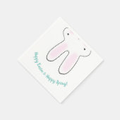 Happy Oaster Happy Spring niedlich Ostersonne lust Serviette (Ecke)