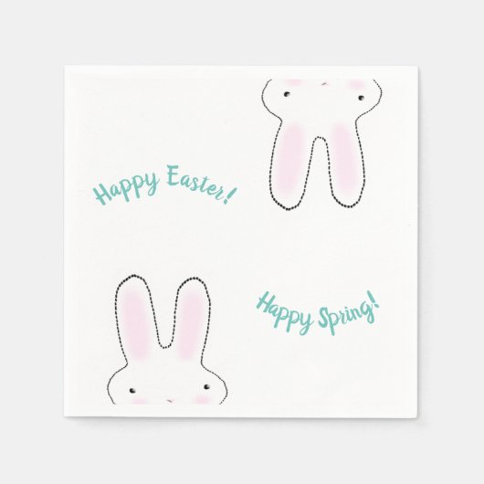 Happy Oaster Happy Spring niedliche, lustig und mo Serviette (Vorderseite)