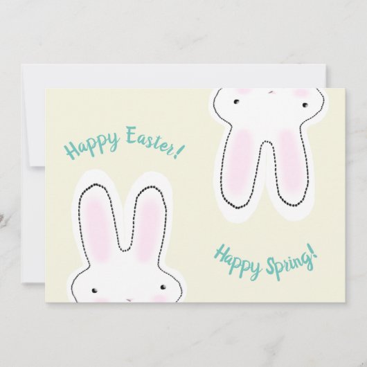 Happy Oaster Happy Spring niedliche lustige Karte (Vorderseite)