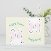 Happy Oaster Happy Spring niedliche lustige Karte (Stehend Vorderseite)