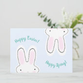 Happy Oaster Happy Spring niedliche lustige Karte (Stehend Vorderseite)