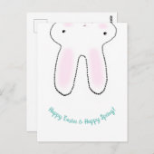 Happy Oaster Happy Spring Oaster niedlich lustig Postkarte (Vorne/Hinten)