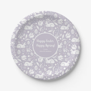 Happy Oaster Happy Spring Pastel Lila floral Pappteller