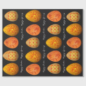 Happy Oaster Happy Spring Schöne Orange Eggs Geschenkpapier (Flach)