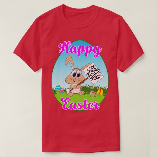 Happy Oaster Happy Zombie Jesus Day Bunny Protesto T-Shirt (Design vorne)