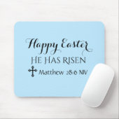 Happy Oaster hat er Risen Bible Verse Light Blue Mousepad (Mit Mouse)