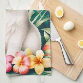 Happy Oaster Hawaiian tropische Kaninchen & Eier Geschirrtuch (Viertel Falte)