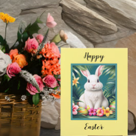 Happy Oaster Hawaiian tropische Kaninchen & Eier Karte