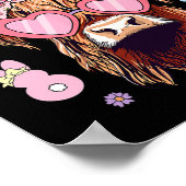 Happy Oaster Heifer Kuh Bunny Ears Ei Jagd Poster (Ecke)