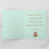 Happy Oaster Hellgrün Aquarell anpassbar Karte (Innenseite)