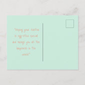 Happy Oaster Hellgrün Aquarell anpassbar Postkarte (Rückseite)