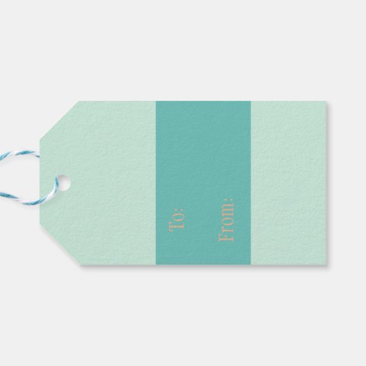 Happy Oaster Hellgrün Aquarell Geschenkanhänger (Rückseite Horizontal)