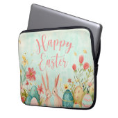 Happy Oaster Hellgrün Aquarell Laptopschutzhülle (Vorderseite Links)