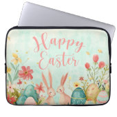 Happy Oaster Hellgrün Aquarell Laptopschutzhülle (Vorderseite)