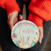 Happy Oaster Hellgrün Aquarell Pappteller