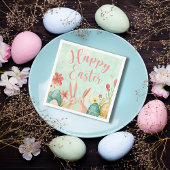 Happy Oaster Hellgrün Aquarell Serviette