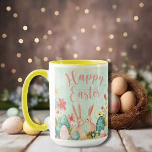 Happy Oaster Hellgrün Aquarell Tasse