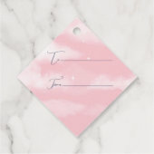 Happy Oaster Highland Cow Blue Checkered Geschenkanhänger (Rückseite)