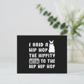Happy Oaster Hip Hop Bunny Easter Egg Funny Gift Postkarte (Stehend Vorderseite)