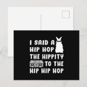 Happy Oaster Hip Hop Bunny Easter Egg Funny Gift Postkarte (Vorne/Hinten)