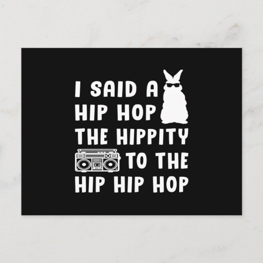 Happy Oaster Hip Hop Bunny Easter Egg Funny Gift Postkarte (Vorderseite)