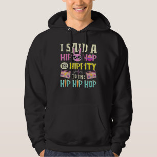 Happy Oaster Hip Hop Rap Rabbit Cool Bunny Kids Bo Hoodie