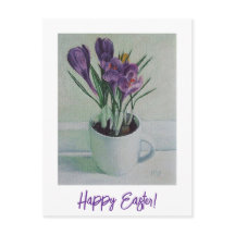 Happy Oaster hübsche lila Crocus Feine Kunst
