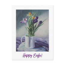 Happy Oaster hübsche lila Crocuses Blumenkunst