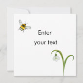 Happy Oaster Huhn und Frühlingsblumen Einladung (Rückseite)