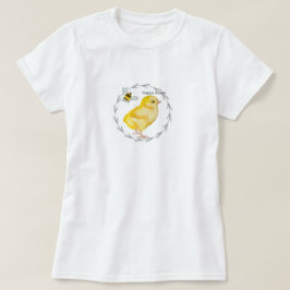 Happy Oaster Huhn und Frühlingsblumen T-Shirt