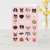 Happy Oaster Hund Gesichtsmuster Karte (Gelbe Blume)