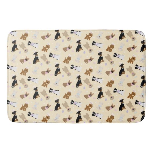 Happy Oaster Hunde Badematte (Vorderseite)