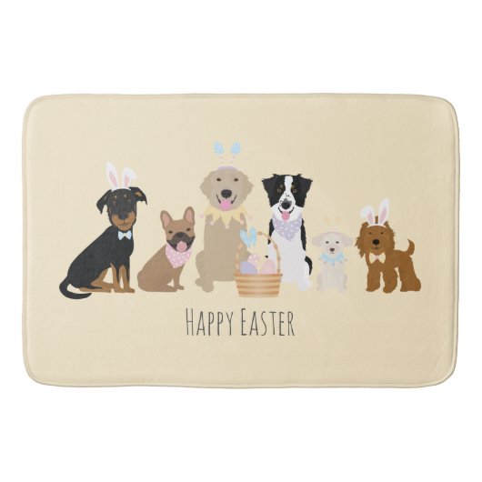 Happy Oaster Hunde Badematte (Vorderseite)