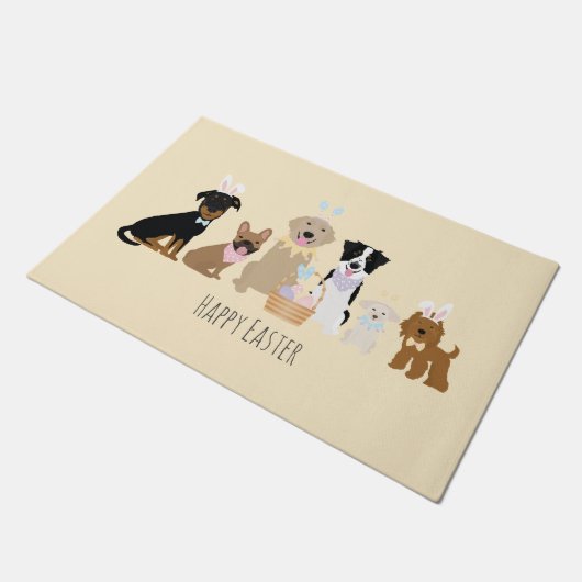 Happy Oaster Hunde Fußmatte (Schrägansicht)