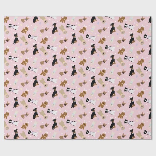 Happy Oaster Hunde Geschenkpapier (Flach)