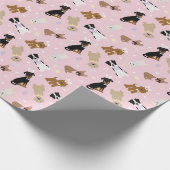 Happy Oaster Hunde Geschenkpapier (Ecke)