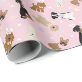 Happy Oaster Hunde Geschenkpapier (Rolleneckpunkt)