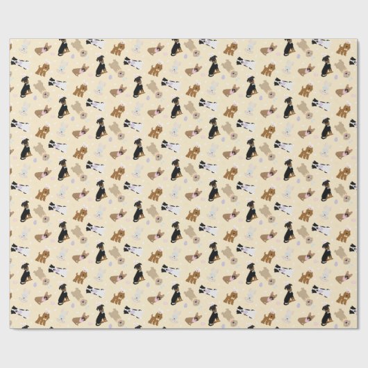 Happy Oaster Hunde Geschenkpapier (Flach)