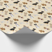 Happy Oaster Hunde Geschenkpapier (Ecke)