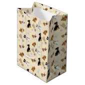 Happy Oaster Hunde Mittlere Geschenktüte (Vorderseite Schrägansicht)