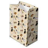 Happy Oaster Hunde Mittlere Geschenktüte (Rückseite Schrägansicht)